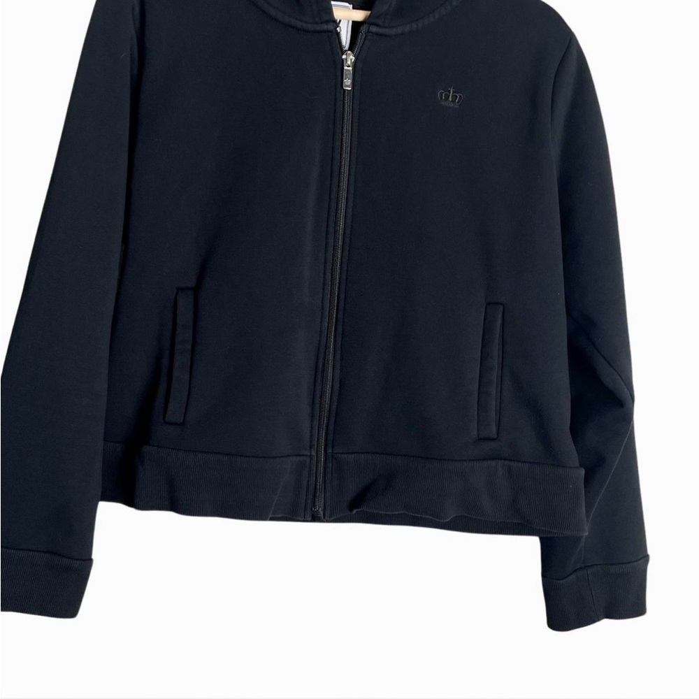 Juicy Couture Jacket Girls XXLarge Black Long‎ Sleeve Full Zip Hooded - Picture 2 of 7